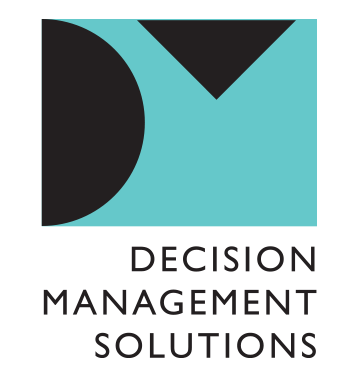 Decision Management Solutions logo teal and black
